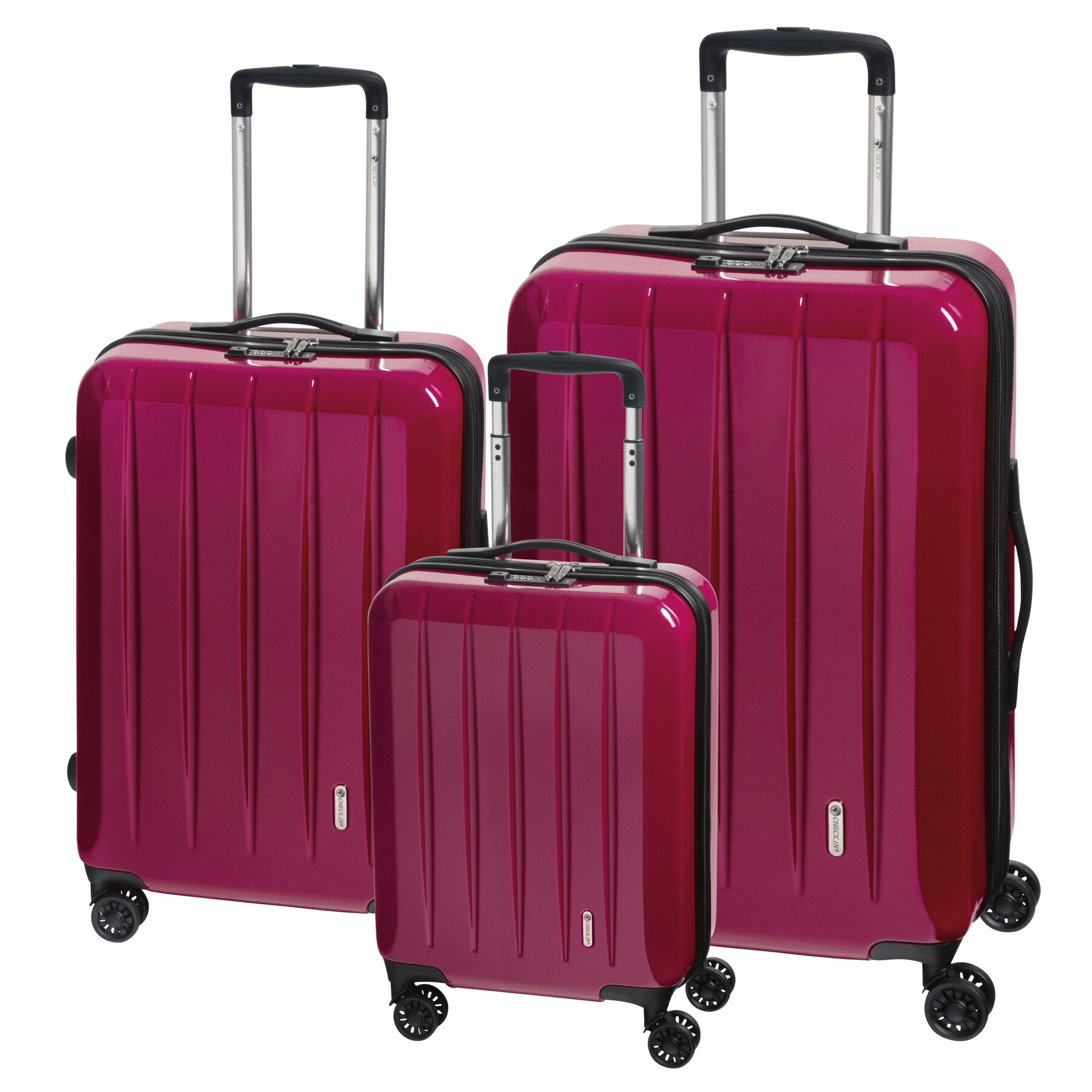 Trolley-Set LONDON 2.0, 3-tlg., beere