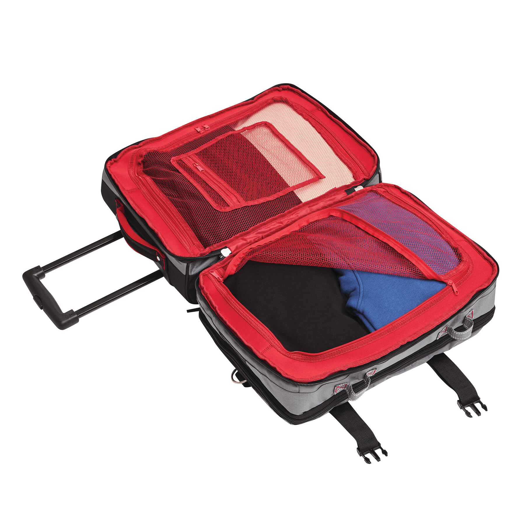 Trolley-Reisetasche BoGi S, grau, schwarz