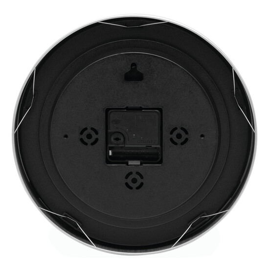 Wanduhr ROUNDABOUT, schwarz, silber