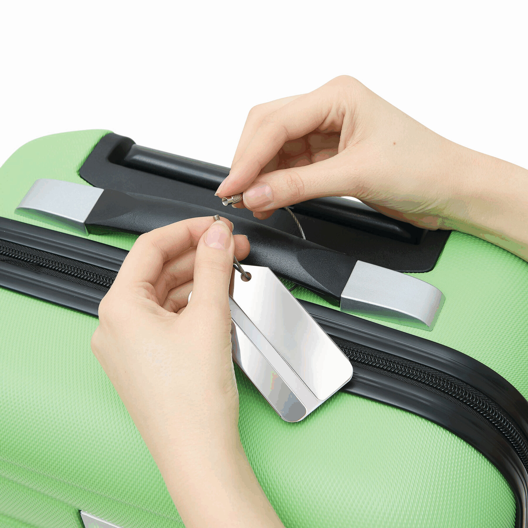 Kofferanhänger TRAVELLER, silber