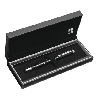 Tintenroller RIGA, schwarz, silber