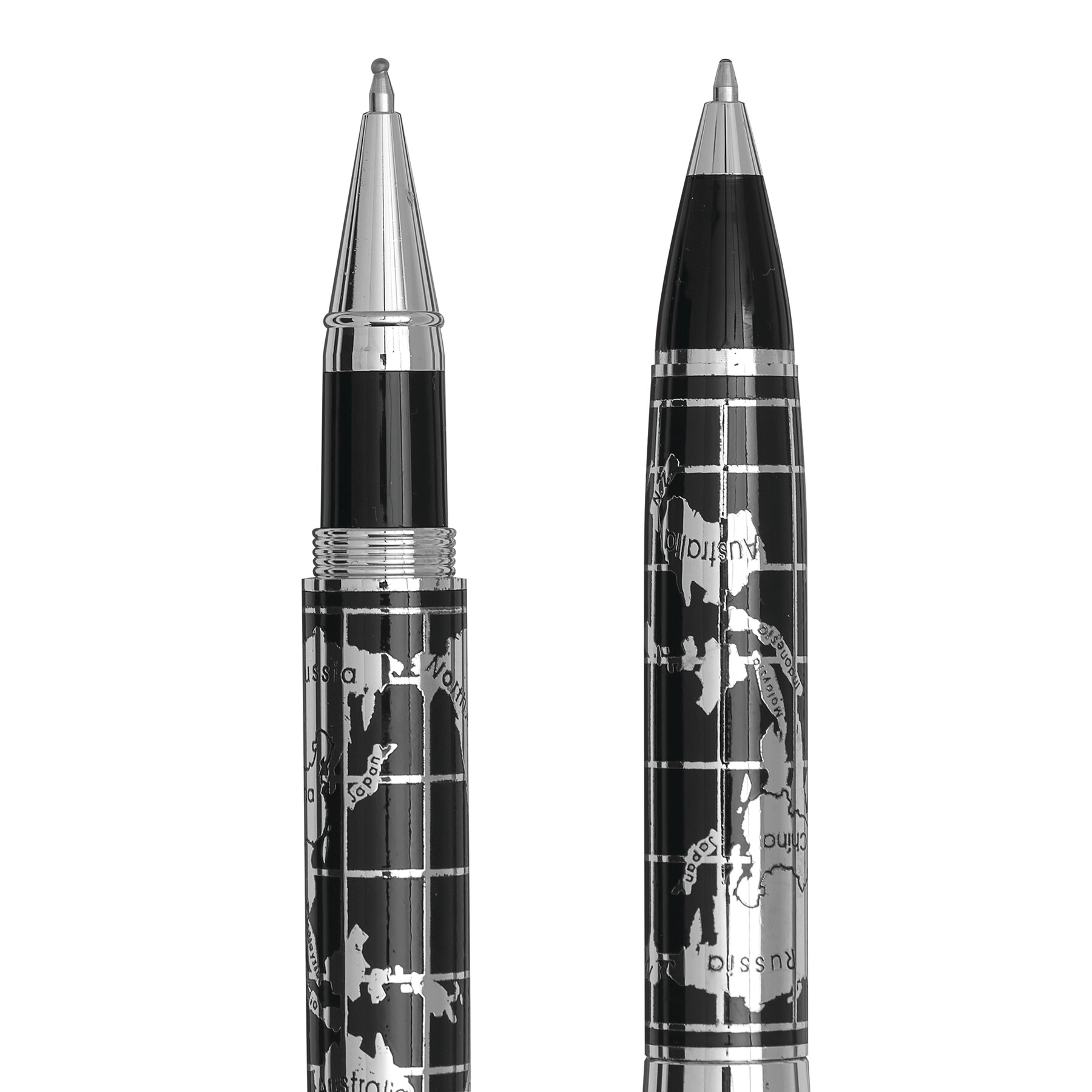 Schreibset INTERCONTINENTAL, schwarz, silber