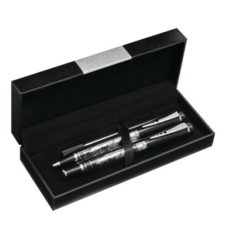 Schreibset INTERCONTINENTAL, schwarz, silber