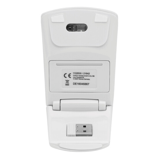 Optische Klappmaus SINUO, weiß