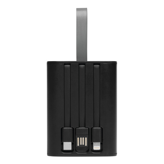 Powerbank / Taschenlampe OPEN SOURCE, schwarz, transparent