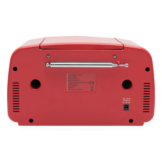 CD-Radiorekorder DINER, rot, silber