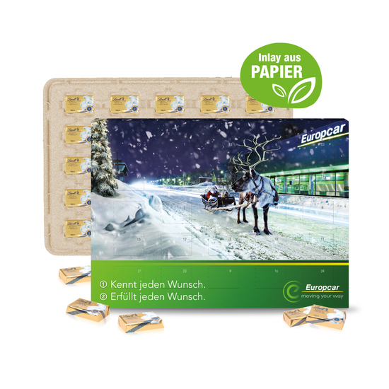 Wand-Adventskalender Lindt "Select Edition", Inlay aus Papier