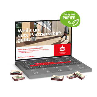 Adventskalender Laptop mit Sarotti Fairtrade®