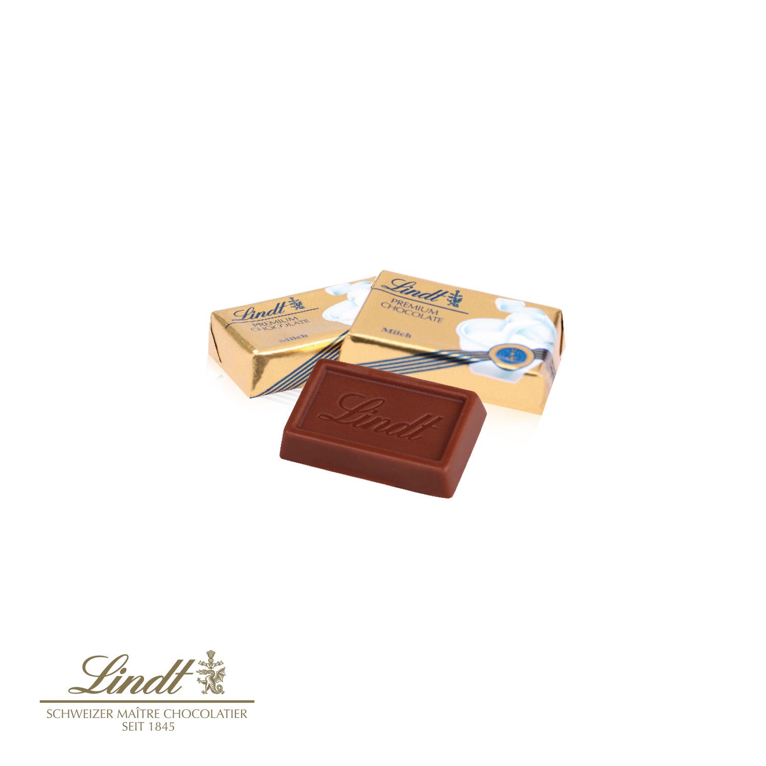 Präsentbox mit Lindt Schokotäfelchen