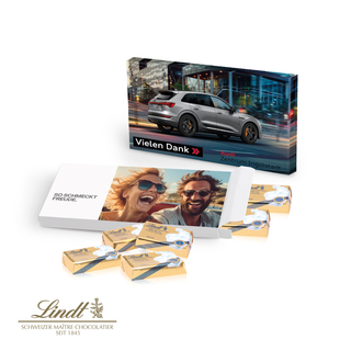 Präsentbox mit Schokotäfelchen