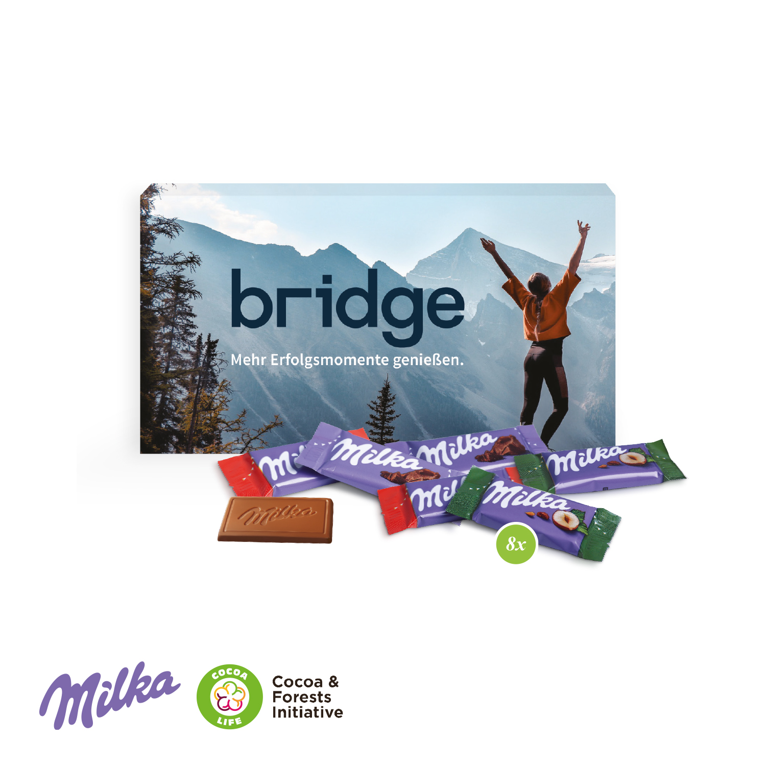 Milka Schokotäfelchen in Präsentbox