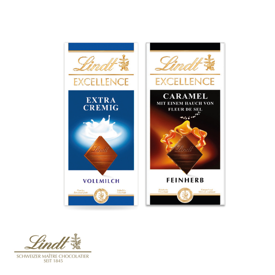 Grußkarte mit Schokoladentafel von Lindt Excellence