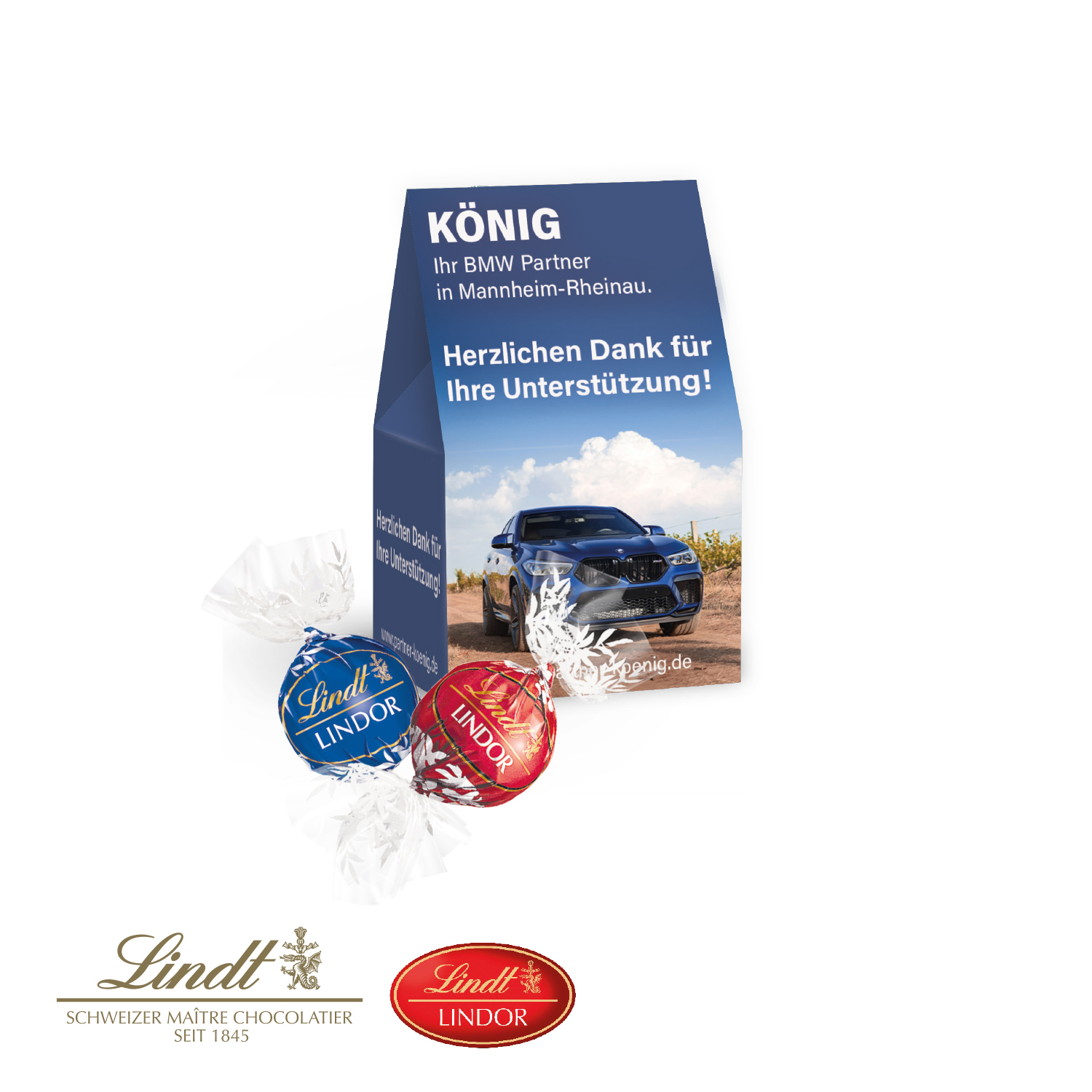 Werbepräsent "Selection Mini" mit Lindt Lindor Pralinés