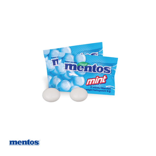 Werbe-Klappkarte mit Mentos Mint 2er