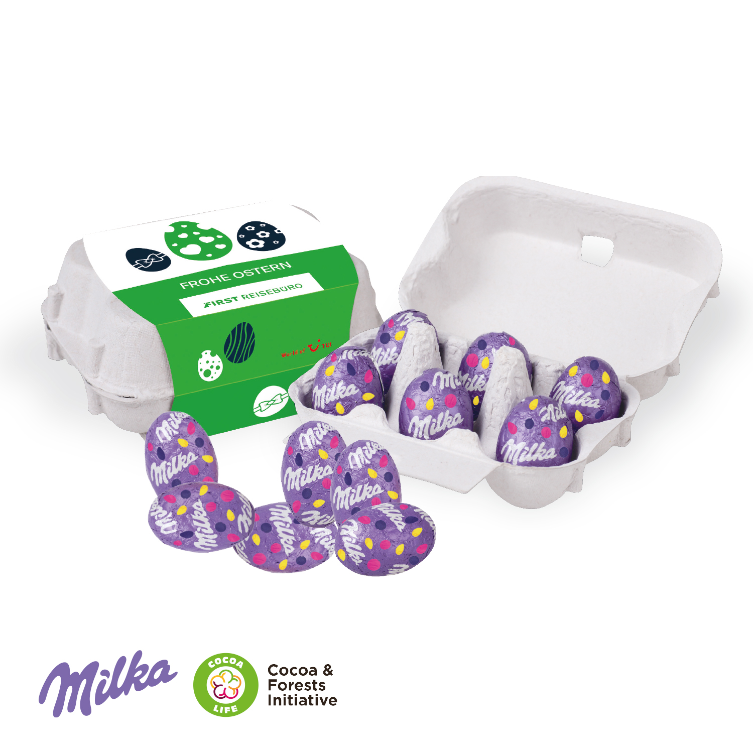 Schoko-Eier 6er mit Milka Schokolade