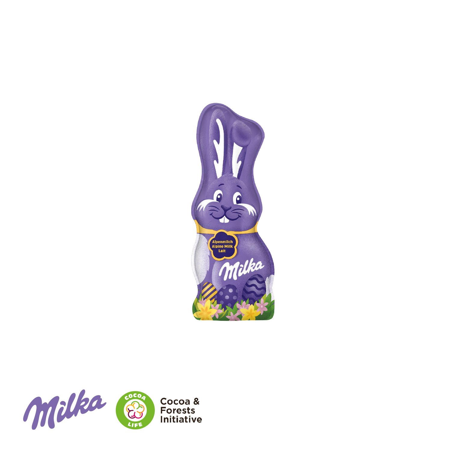 Milka Schmunzelhase in der Werbebox, 15 g