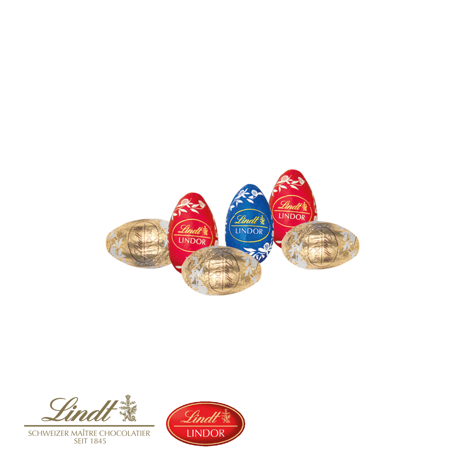 Schoko-Eier 6er Set mit Lindt Schokolade