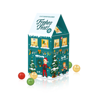 Adventskalender-Haus "XL" mit Fairtrade® Schokolade