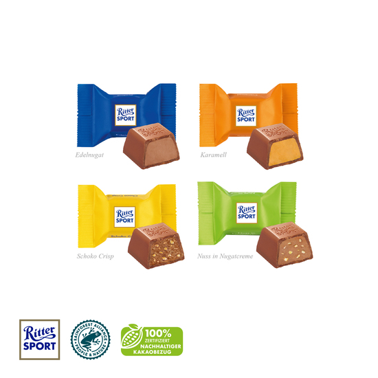 Adventskalender Haus mit Ritter SPORT Schokowürfel