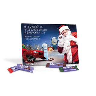 Tisch-Adventskalender mit Milka Schokolade
