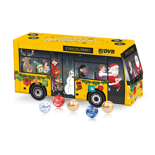 3D Adventskalender "Bus" mit Lindt Schokolade