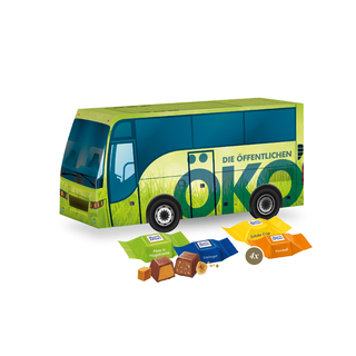 3D Präsent "Bus" mit Ritter SPORT Schokowürfel