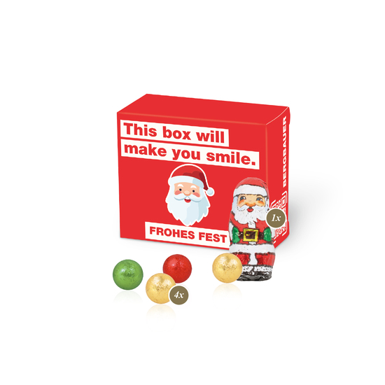 Santa Werbebox mit Fairtrade® Schokolade