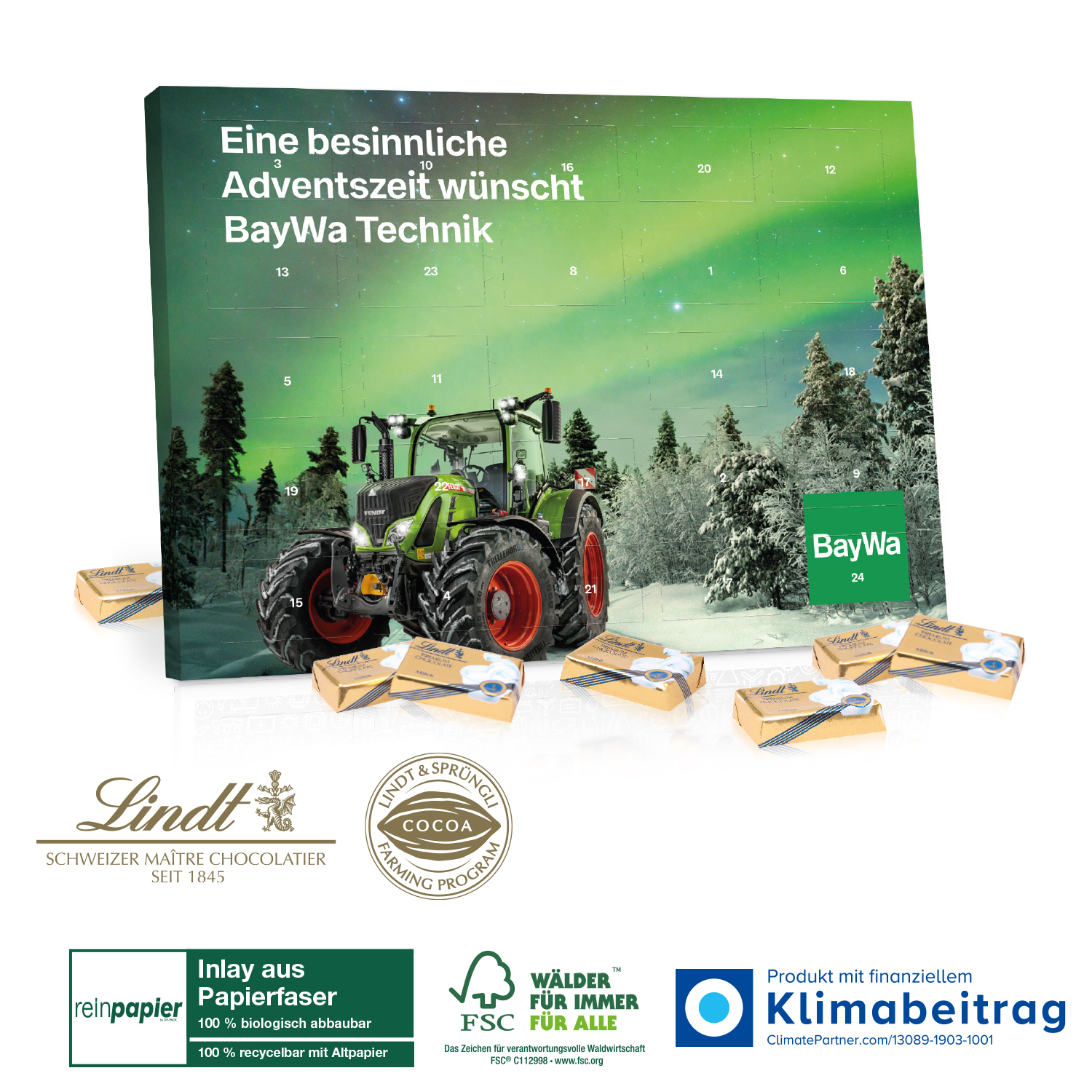 Tisch-Adventskalender Lindt „Select Edition“ Organic
