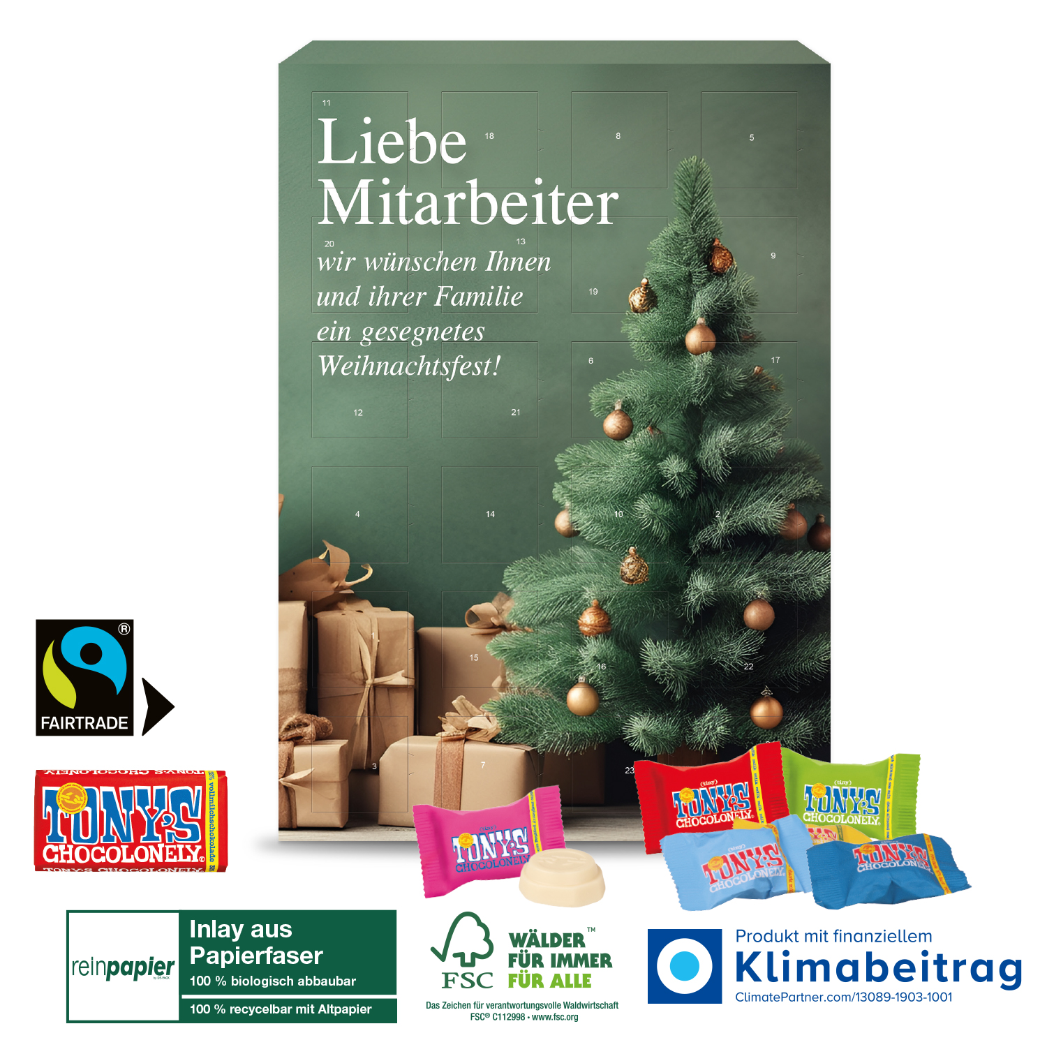 Adventskalender mit Tony´s Schokolade