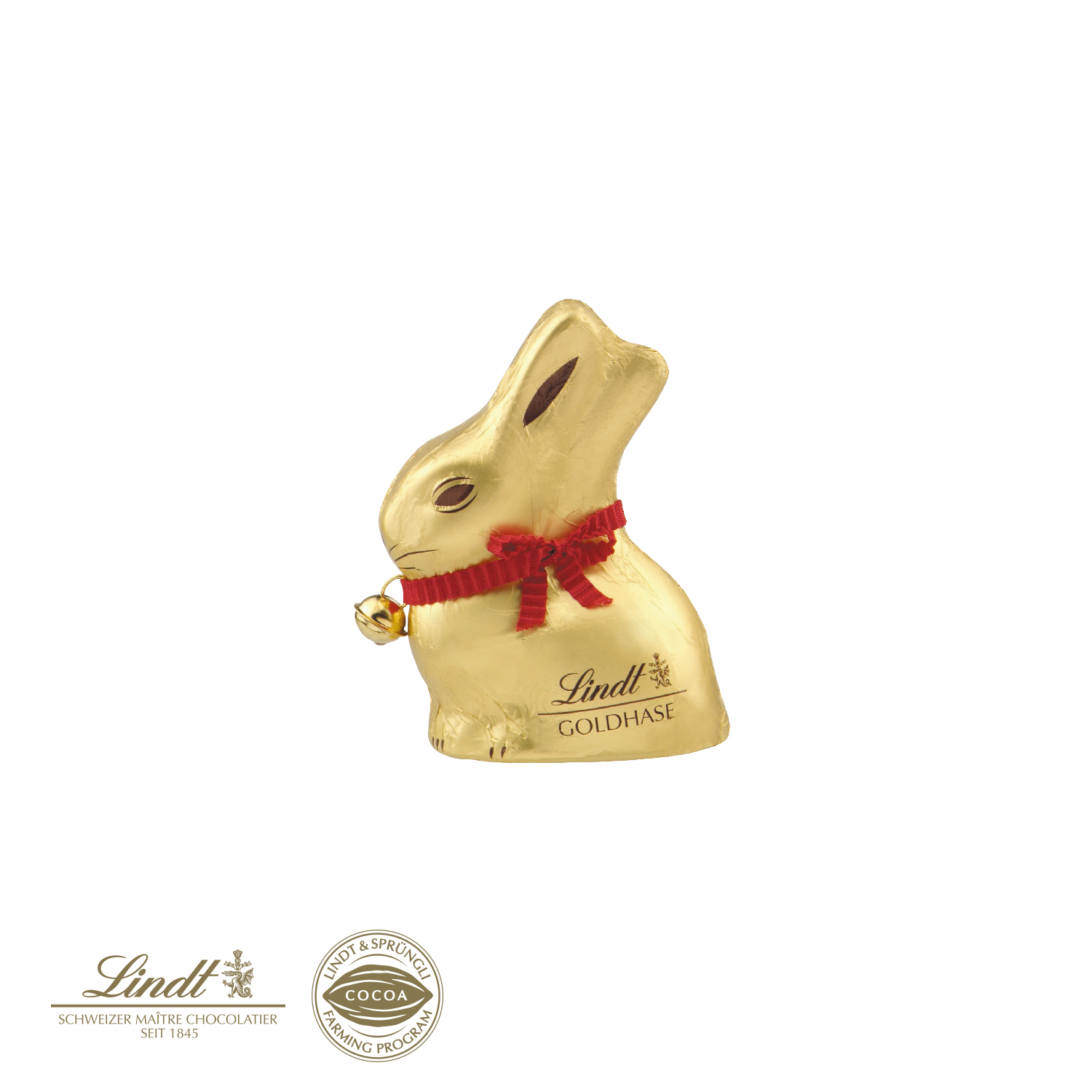 LINDT GOLDHASE IN WERBEKARTONAGE, 50 g