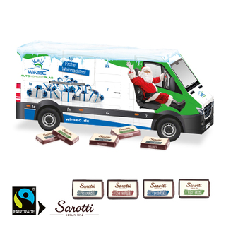 3D Adventskalender "Transporter" mit Sarotti Fairtrade®