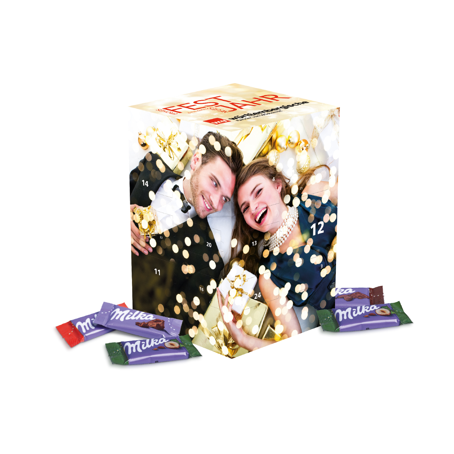Adventskalender Cube "XL" mit Milka Schokolade