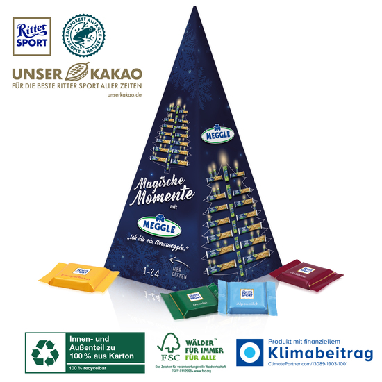 Karton-Adventskalender „Weihnachtspyramide“ Ritter SPORT