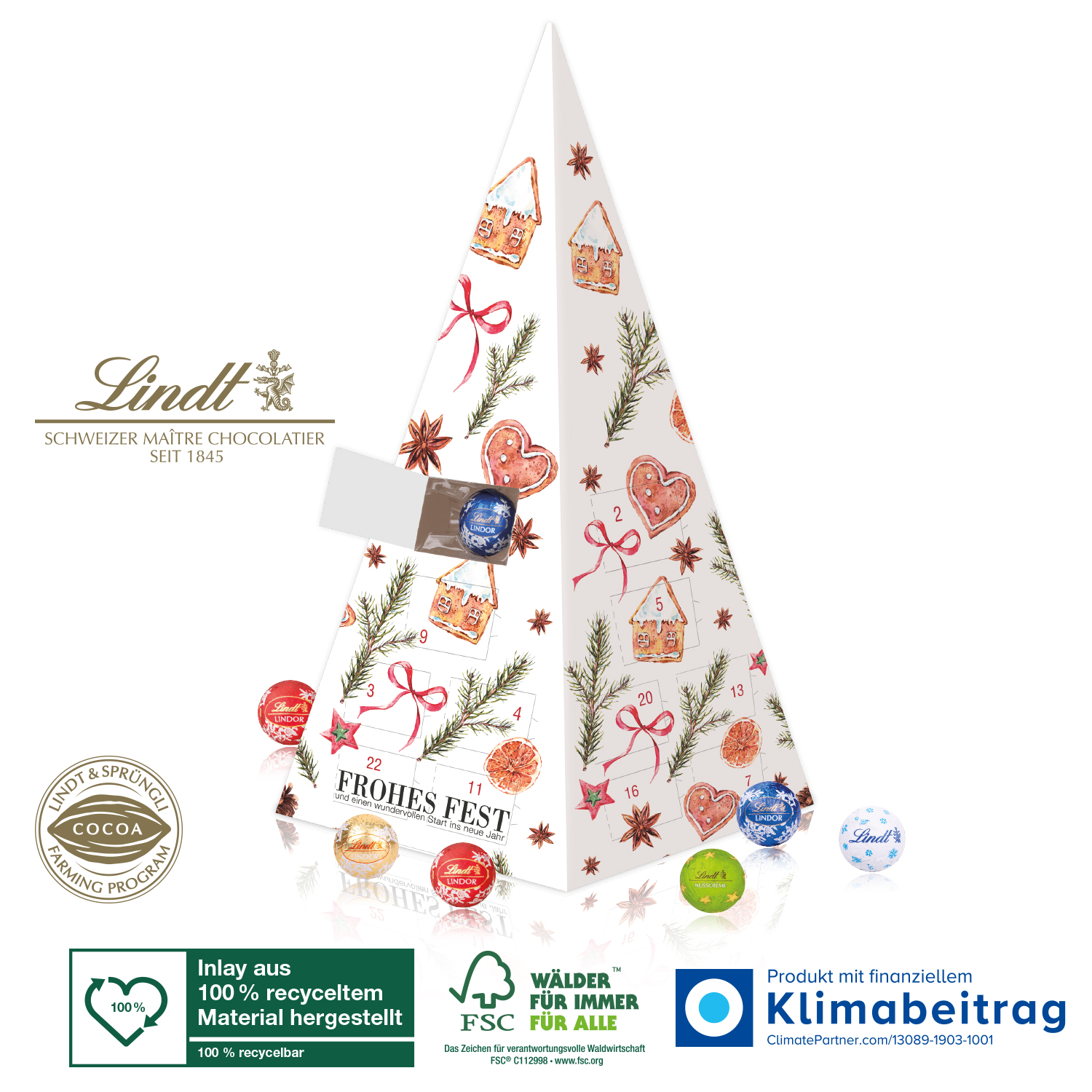 Adventskalender Lindt „Weihnachtspyramide“