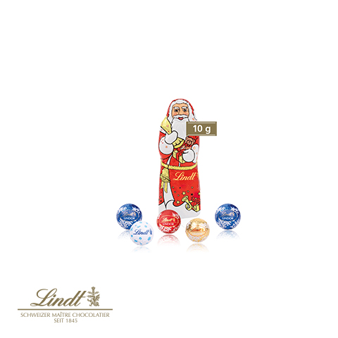Präsent "Weihnachtsbaum" mit Lindt Minis und Nikolaus