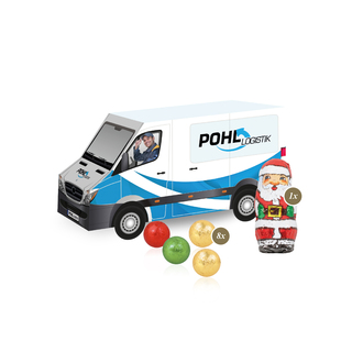 3D Präsent "Transporter" mit Fairtrade® Schokolade