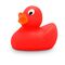 rote Werbeente Tilda XS mit orangenen Schnabel, Größe: ca. 4 cm,Inklusive Quietschventil