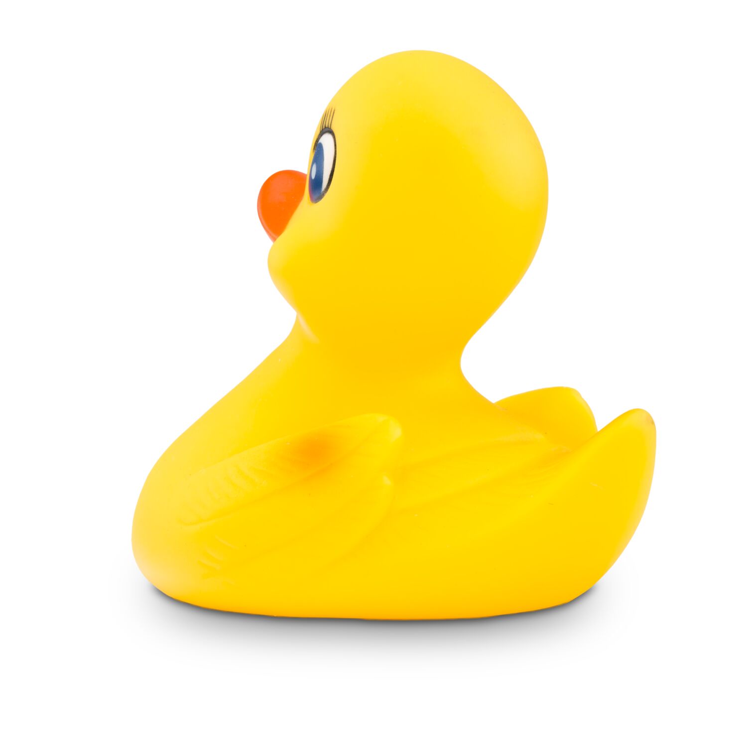 gelbe Badeente Heidi mit Wimpern und blauen Augen,Größe: ca. 10 cm. Inklusive Quietschventil