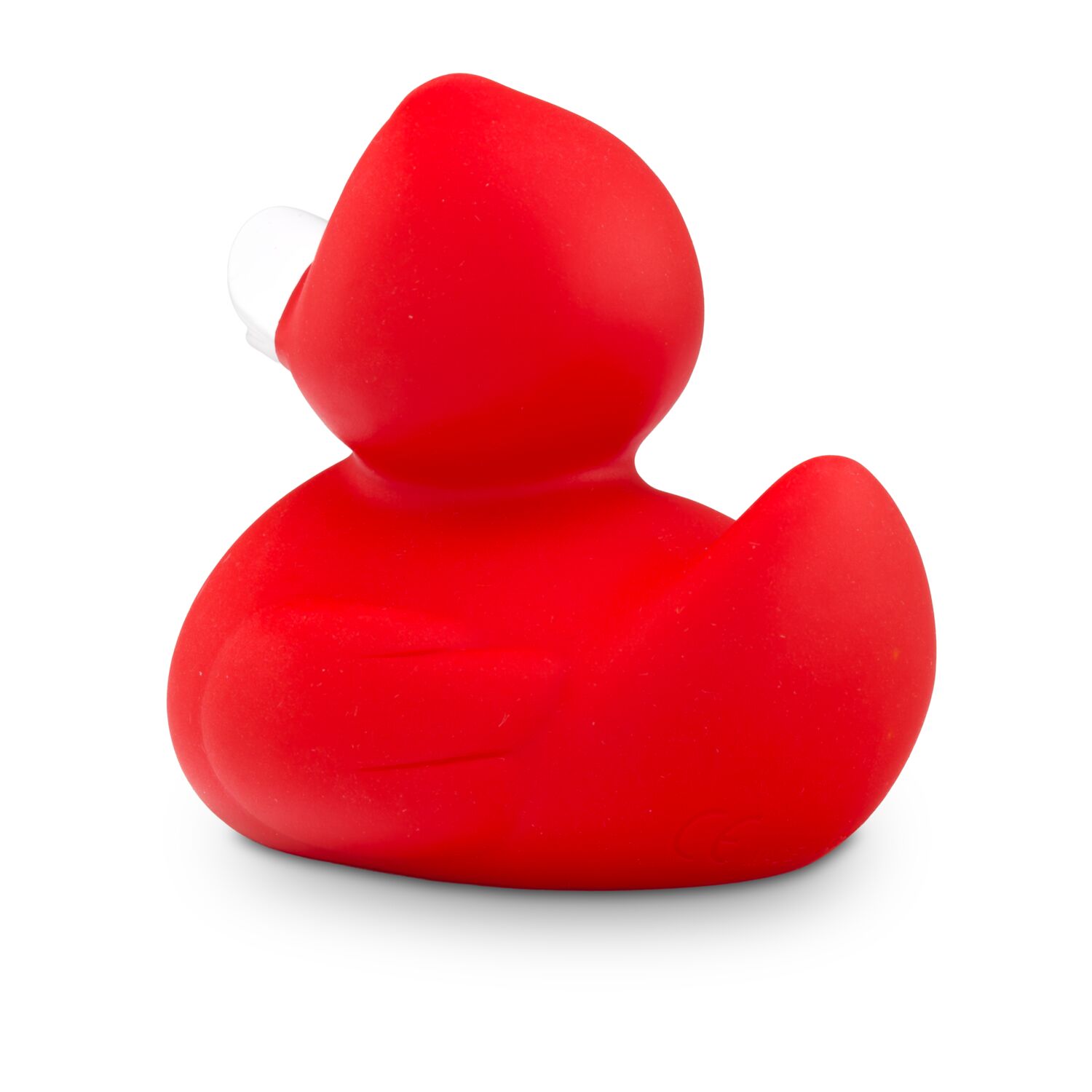 rote Badeente Renate mit weißem Schnabel in Standardform, Größe: ca. 8 cm, inklusive Quietschventil