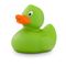 grüne Badeente Gregor mit orangenem Schnabel in Standardform, Größe: ca. 8 cm, inklusive Quietschventil