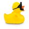 gelbe Badeente Tina Taucher mit Taucherbrille und Schnorchel, Größe: ca. 8 cm, iInklusive Quietschventil