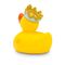 grüne Werbeente König Quak mit Krone, Größe: ca. 8 cm. Inklusive Quietschventil