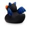 schwarz-blaue Werbeente Batduck im Fledermauslook, Größe: ca. 8 cm. Inklusive Quietschventil