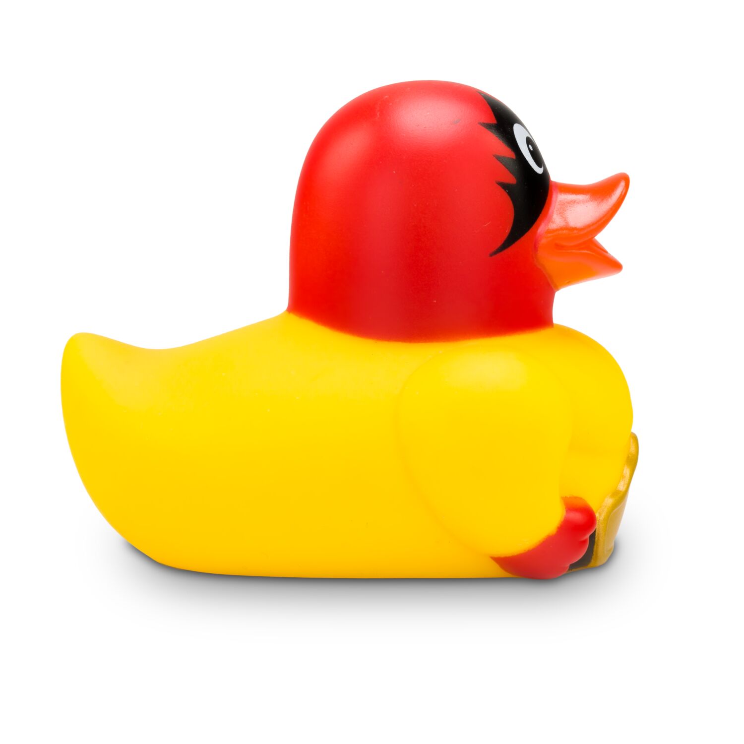 rote Werbeente Hulk Hammerfaust mit Titelgürtel und Maske, Größe: ca. 8 cm. Inklusive Quietschventil