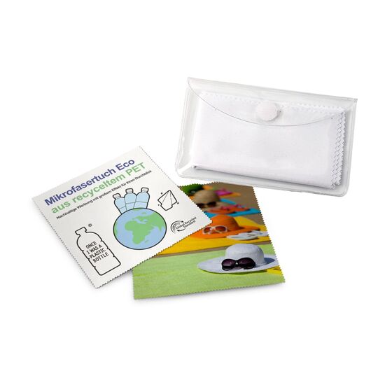 Ideal zur Reinigung glatter Oberflächen wie Bildschirme, Handydisplays oder Brillengläser. Geliefert in Schutzetui mit Klettpunkt.