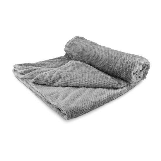 XXL-Decke „Feel” (220 x 240 cm), Jacquard-Flanell (100% Polyester), einzeln mit Satinband & im Polybeutel verpackt, 275 g/m², OEKO-TEX®