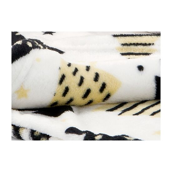 Kuscheldecke Merry Christmas mit Geschenkanhänger & Weihnachtsmotiv, 100% Polyester- Flanell, 120 x 150 cm, Qualität: 190 g/m² , OEKO-TEX®