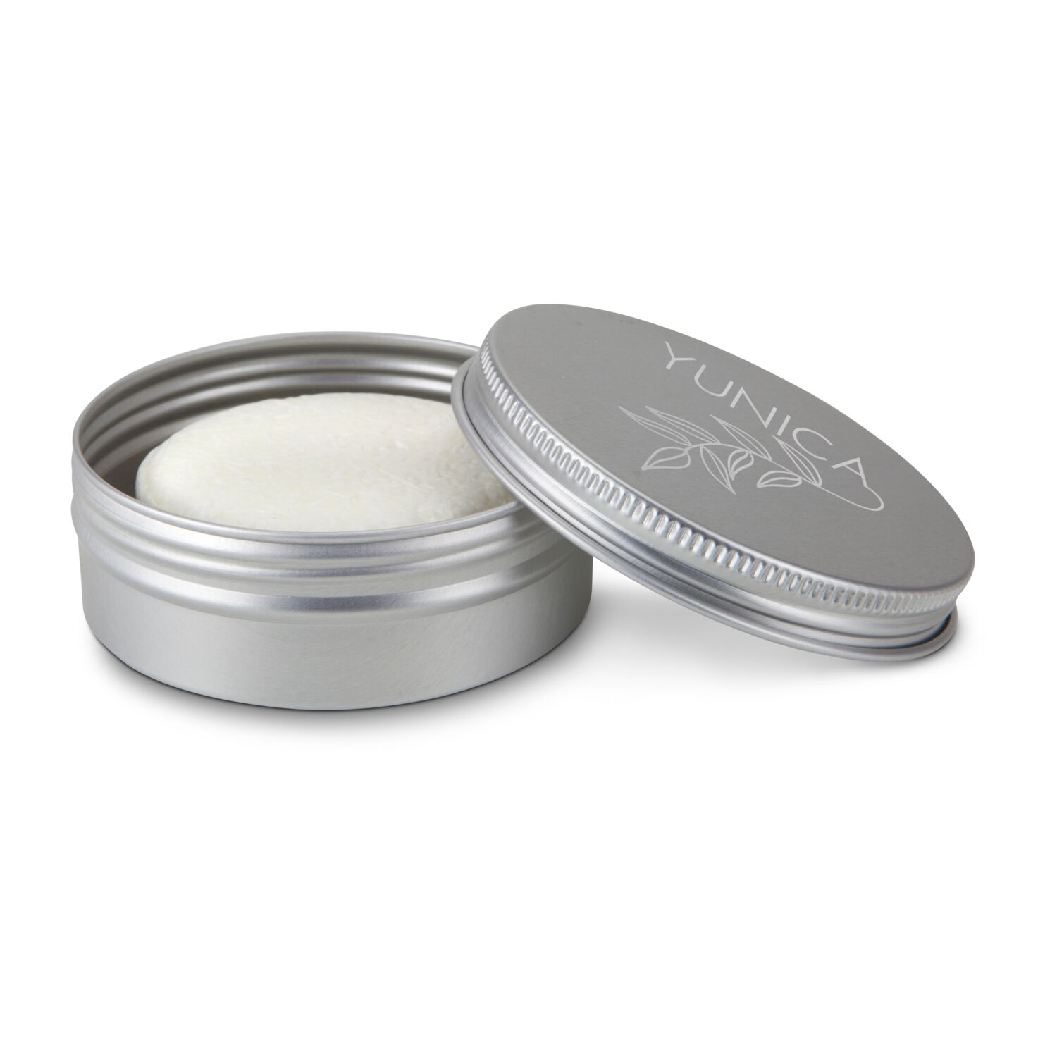 Festes Shampoo Zitrone-Minze (58 g) in Aluminiumdose mit Sheabutter. Ergiebige Alternative zu Shampoo.