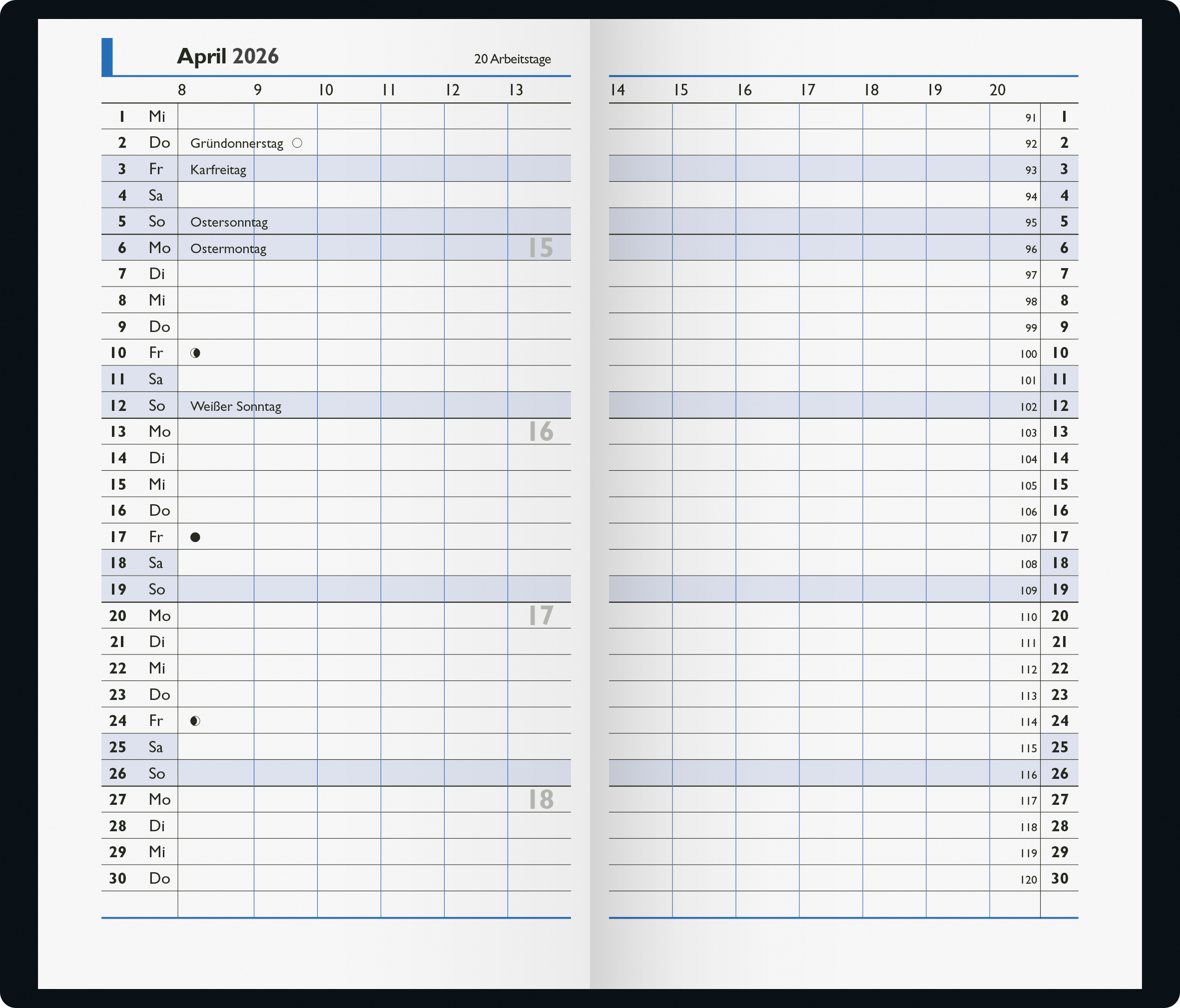 Taschenkalender 10D