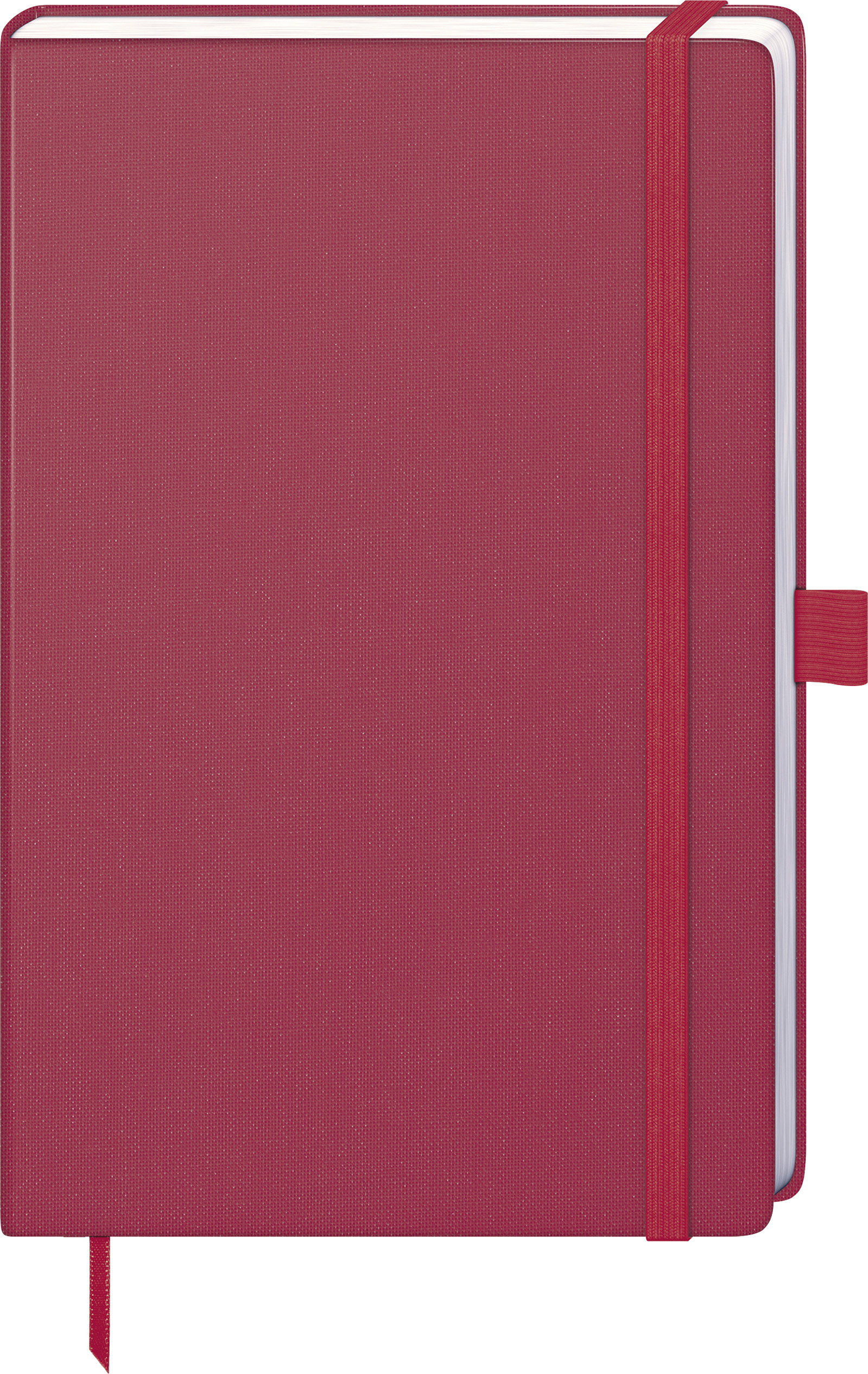Notizbuch "Kompagnon Nature" ca. A5, kaminrot, Naturpapiereinband